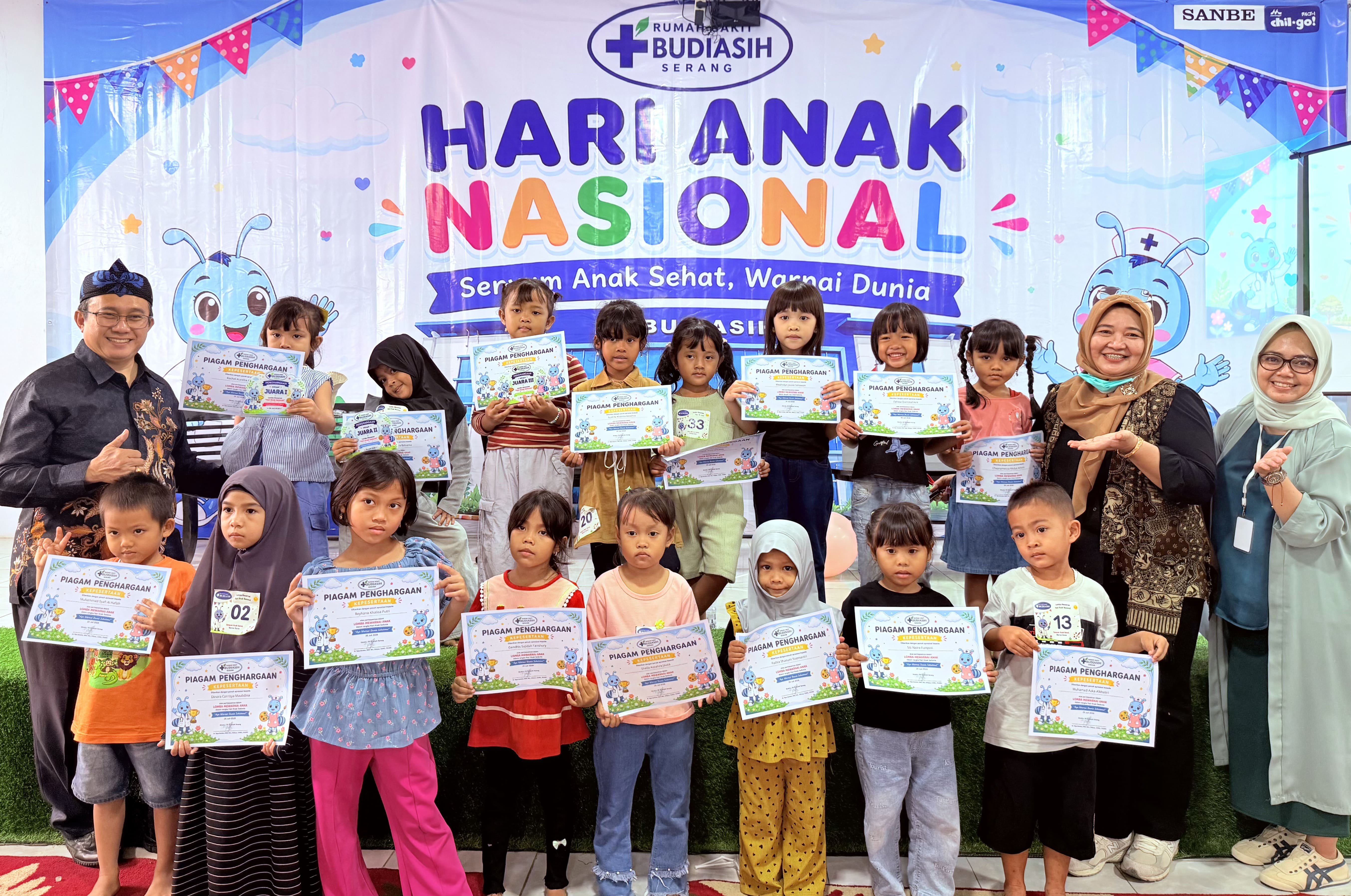 Senyum Anak Sehat, Warnai Dunia: RS Budiasih Serang Rayakan Hari Anak Nasional Bersama Anak dan Keluarga
