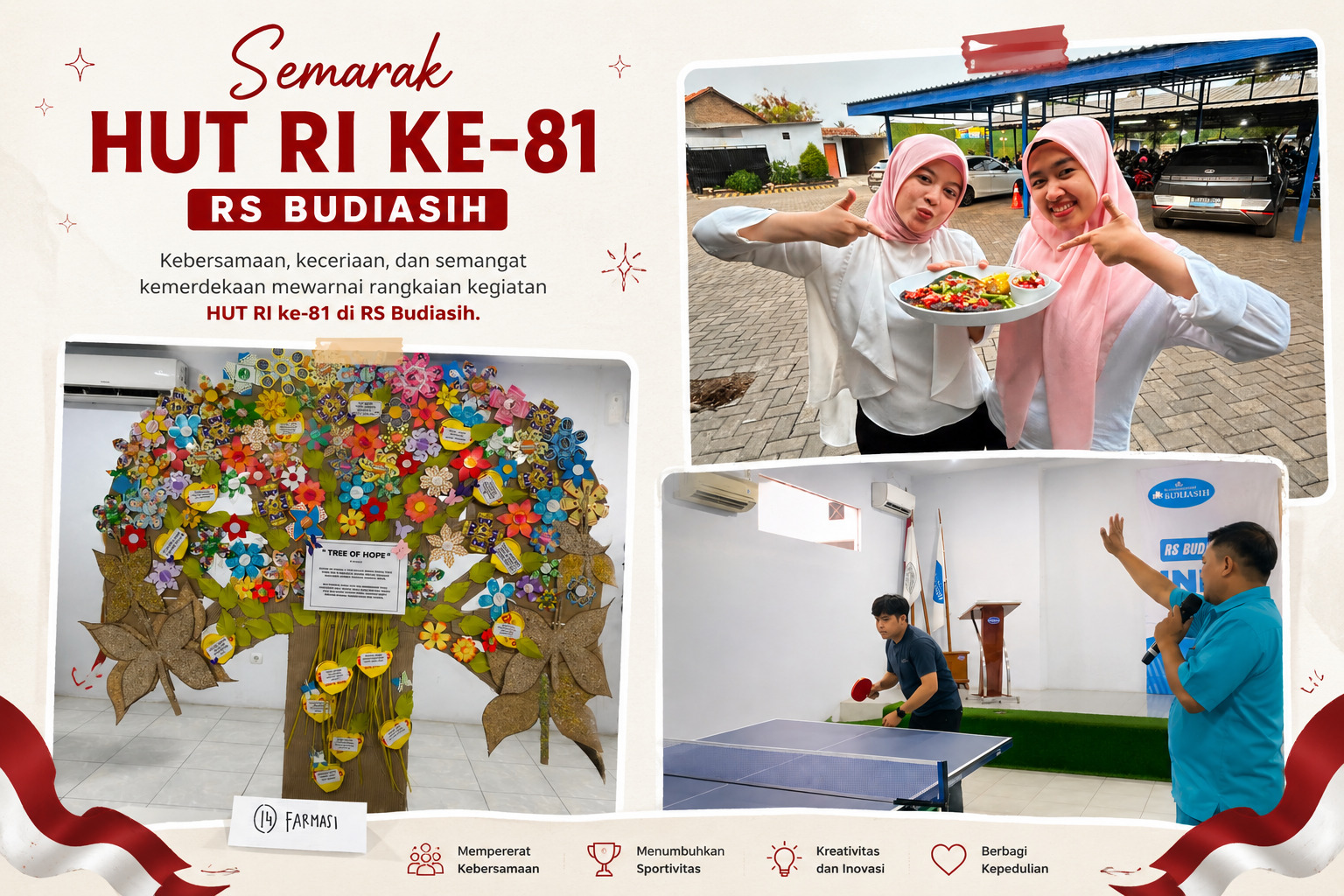 Semarak HUT RI ke-81, RS Budiasih Gelar Beragam Kegiatan Penuh Semangat dan Kebersamaan